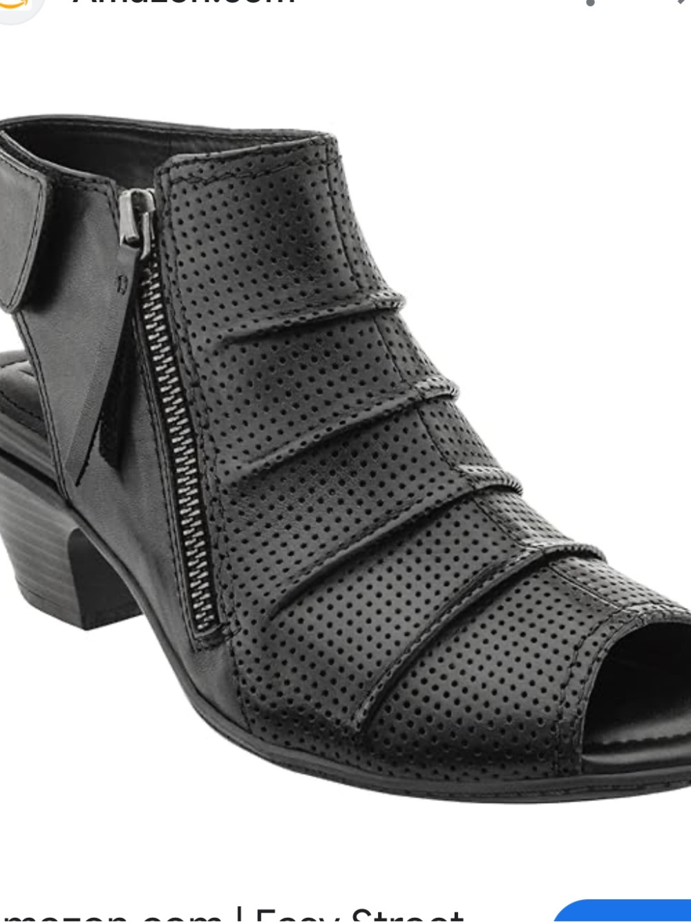 Women’s Black Peep-Toe Ankle sandals